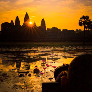 Angkor Wat sunrise reflective pools